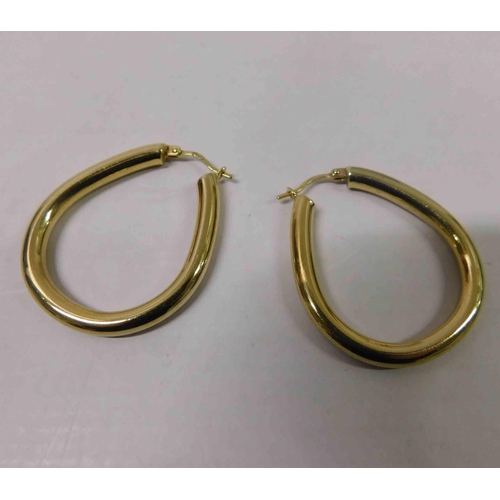 104 - Pair of - 9ct gold - hoop earrings