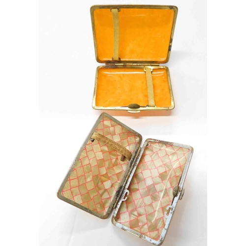 130 - Two - Art Deco style - celluloid cigarette cases