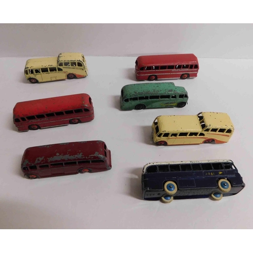 18 - Seven - Dinky/Meccano - die cast buses