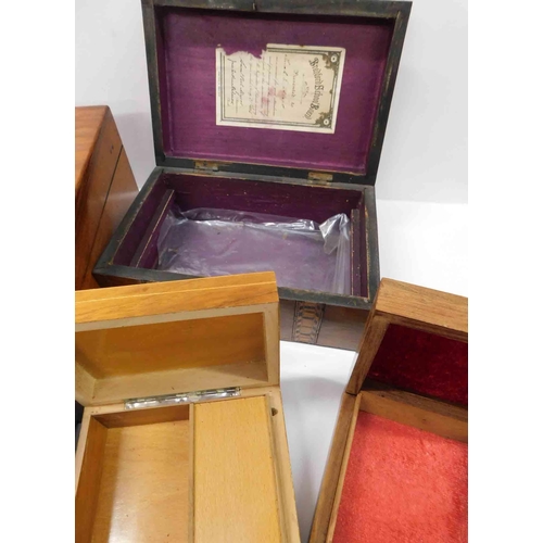 4 - Five - wooden boxes - various types