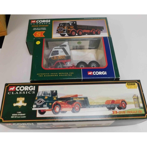 51 - Corgi - Eddie Stobart CC12405 Volvo/11601 ERF KV & 11001 drop side