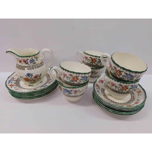 53 - Six - Copeland Spode trios & matching milk jug