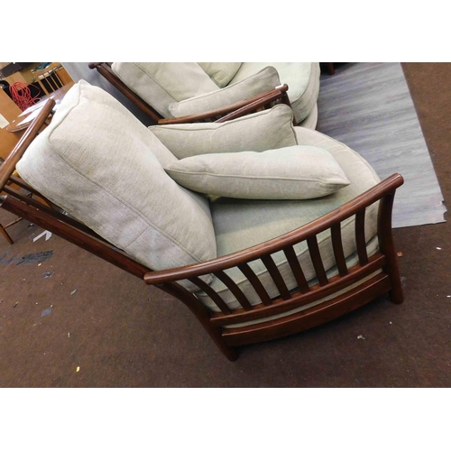 557 - 2 Seater Ercol settee with 2x matching armchairs