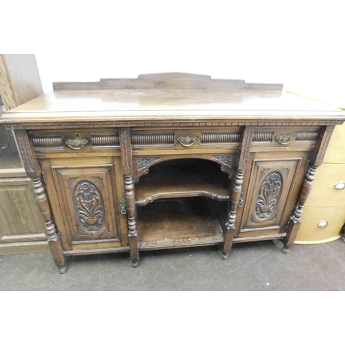 613 - Heavy carved sideboard