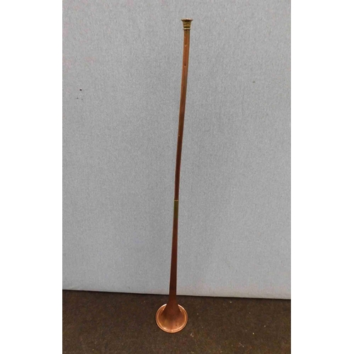 643 - Post horn (copper & brass hunting horn)