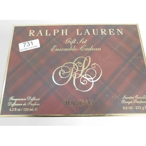 646 - Ralph Lauren gift set - scented candle and fragrance diffuser