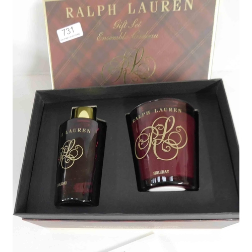 646 - Ralph Lauren gift set - scented candle and fragrance diffuser