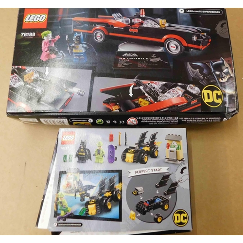 657 - Lego 76188 and 76137 Batman - new/unused - slight water damage to box