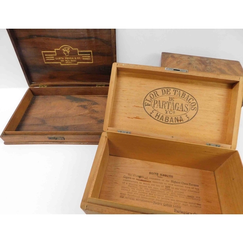 70 - Three - wooden boxes including - Havana cigar box