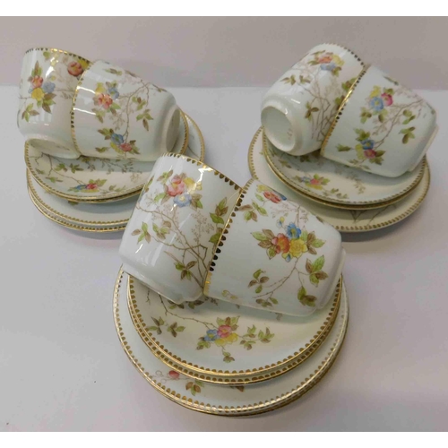 84 - Six piece - floral part tea set