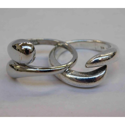 101 - Two - contemporary silver rings