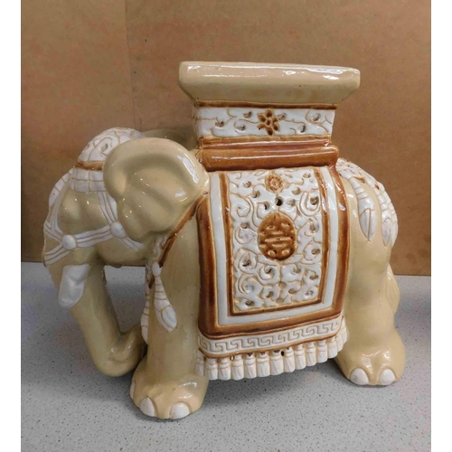 24 - Ceramic elephant - plant stand - approx. 19