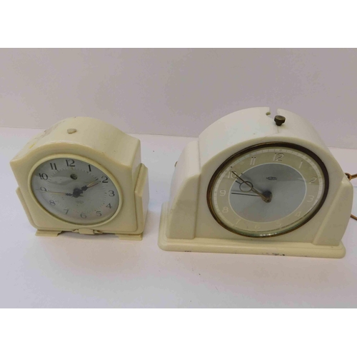 249 - Two - 1950s Bakelite mantle clocks - Smith's & Metamec