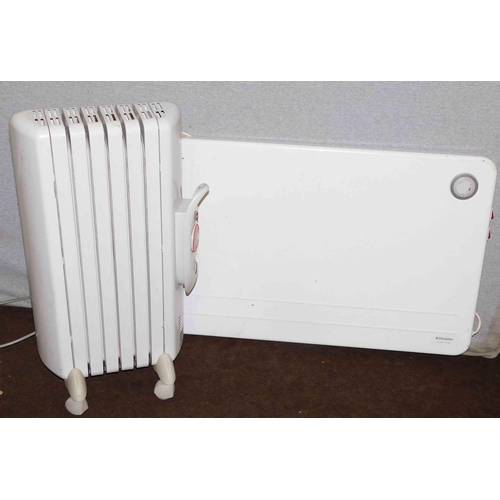 542 - Dimplex electric radiator (wall mountable) & DeLonghi oil filled radiator-both w/o