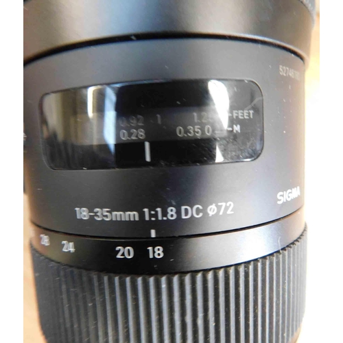 721A - Sigma 18-35mm F1.8DC Art Nikon fit w/o