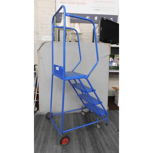 781 - Blue warehouse ladder