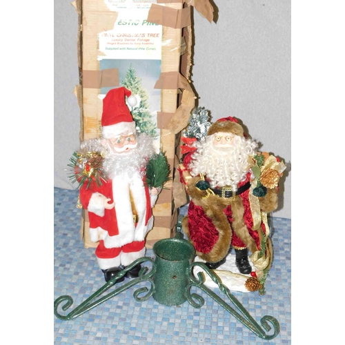 815 - 2x Large Santa's & Christmas tree (boxed) + tree stand
£1 start - all monies go to Bradford Hospital... 