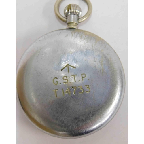 98 - Vintage Cyma - pocket watch - marked with British Military Crows foot