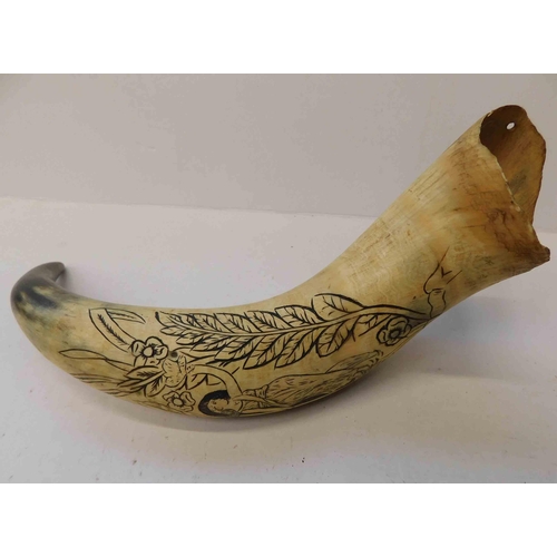 108 - Hand carved - horn