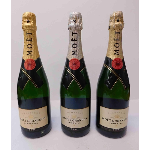 265 - Three - bottles of Moet & Chandon