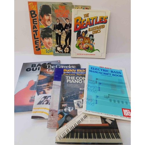 45 - Guitar tablature & music books - including The Beatles