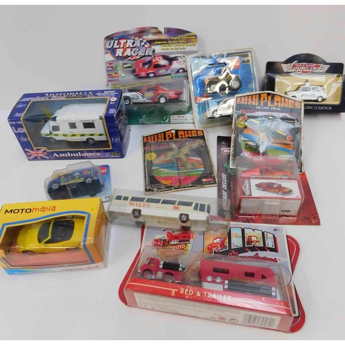 55 - Mixed - boxed & carded die cast vehicles - various brands