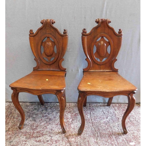 558 - Pair of Victorian Armorial chairs