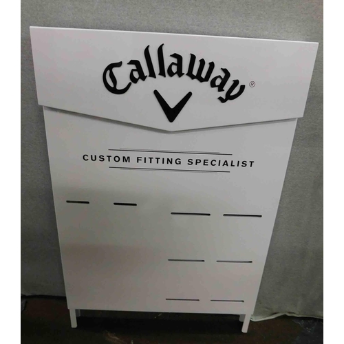 622 - Callaway custom fitting specialist golf advertising metal board