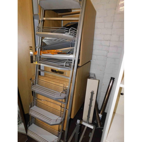 628 - Large collection of kitchen units etc & accessories inc flatpack wardrobe-as seen