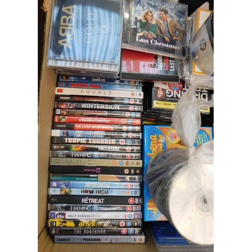 807 - Large box of blank recordable CD's & DVD's + CD's & DVD's etc