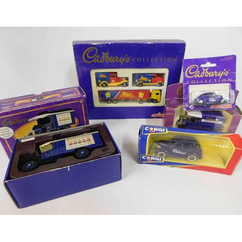 91 - Corgi & Majorette - Cadbury's die cast vehicles - including Crème egg/Fruit & nut/Buttons & Fry's