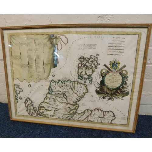 1 - Vincenzo M. Cornelli 1650/1718 - hand coloured map of Scotland