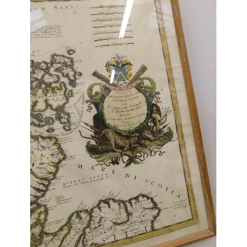 1 - Vincenzo M. Cornelli 1650/1718 - hand coloured map of Scotland