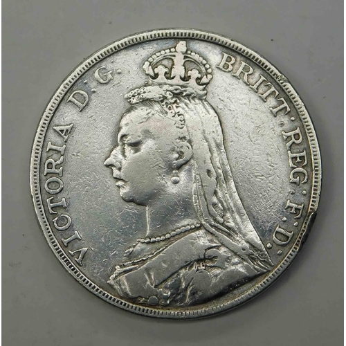 128 - 1892 dated - Victorian silver Crown coin