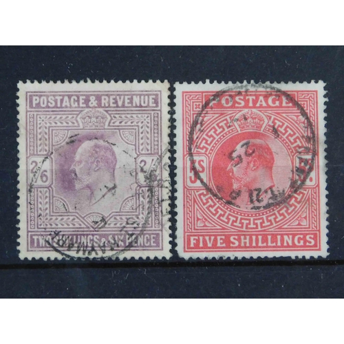 137 - Edward VII era - high value stamps