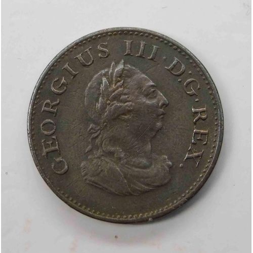 152 - 1806 dated - Irish George III era - 1/4d coin