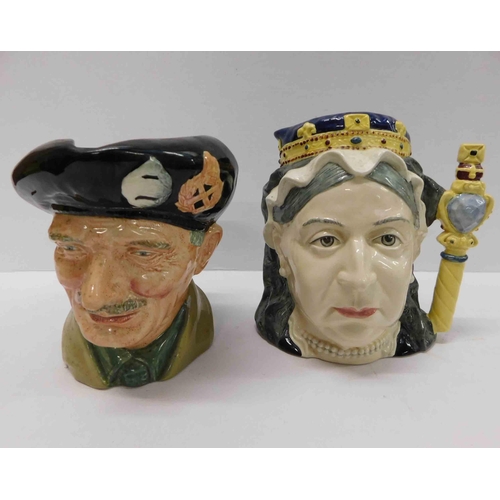 201 - Limited edition - Queen Victoria & Monty toby jugs