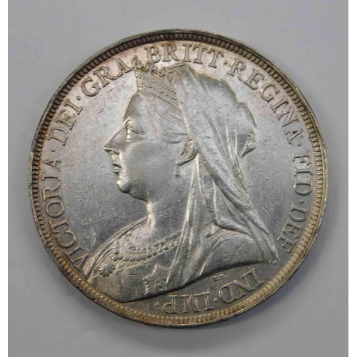 228 - 1895 dated - Victorian silver Crown coin