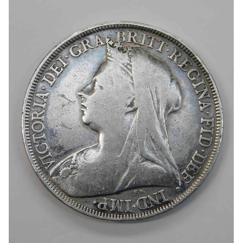 239 - 1896 dated - Victorian silver Crown coin