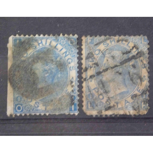 240 - 1863 dated - Two Shillings Blue & Pale Blue stamps