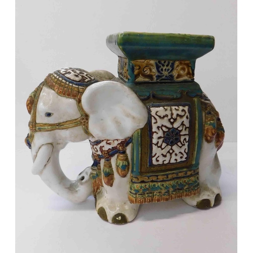 43 - Ceramic - Indian elephant plant stand - approx. 12