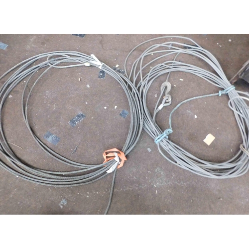 505 - Two coils of steel rope/hawser with hook