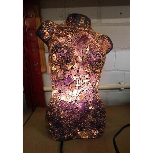 55 - Mosaic glass - torso lamp W/O