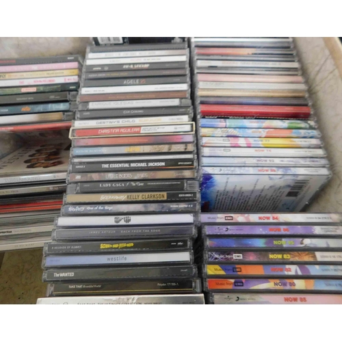 593A - Box of CD albums including NOW, Mcfly, Busted etc.