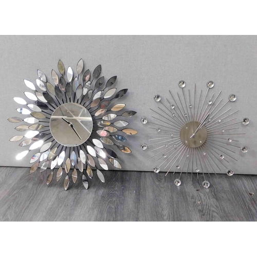 614 - 2x Mirrored clocks