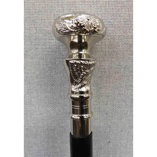 642 - Three piece gentleman's walking cane (with accessories)