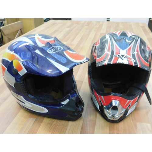 664 - 2x Motorcycle helmets - display only