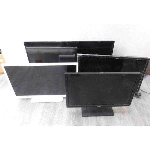 696 - Collection of TVs and monitors - all unchecked