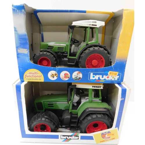 8 - Two - Bruder tractors - boxed