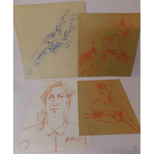 88 - Original - Peter Collins pastel figural studies